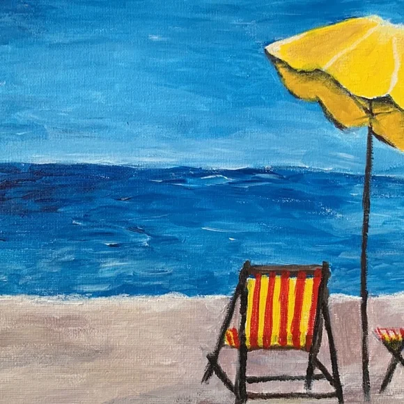 “Summertime “ original acrylic painting - Picture 3 of 4